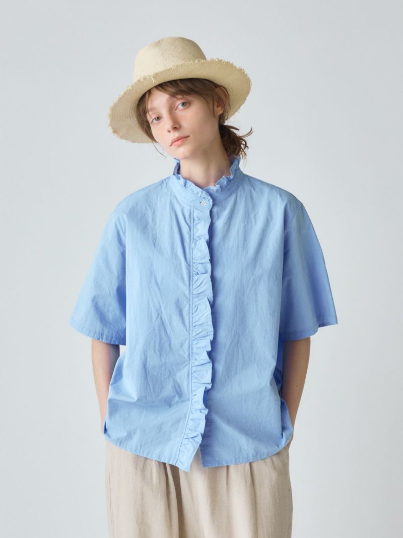 【当店限定販売】 MidiUmi ハーフスリーブフリルショートシャツ｜ MARcourt ONLINE トップス