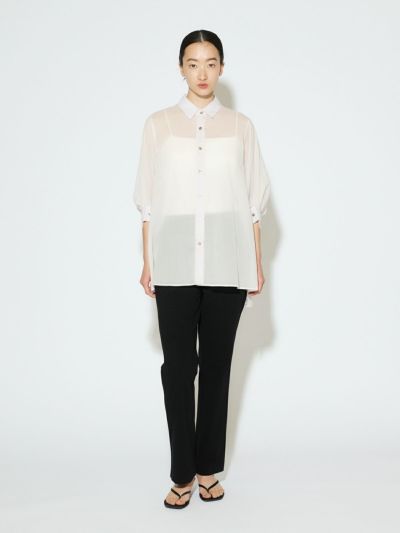 MIDIUMISOLID for Ladies リブフィットストレートパンツ
