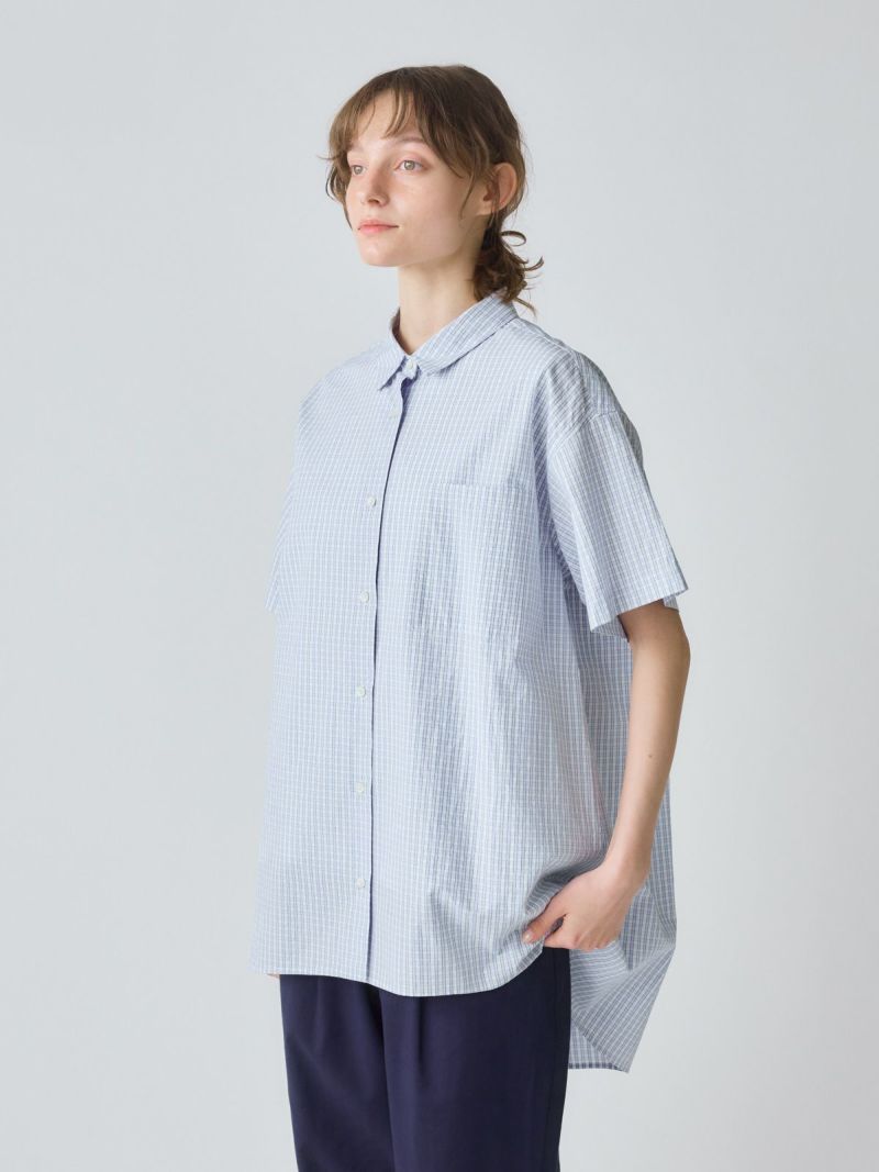 MidiUmi ハーフスリーブ柄ワイドロングシャツ｜ MARcourt ONLINE