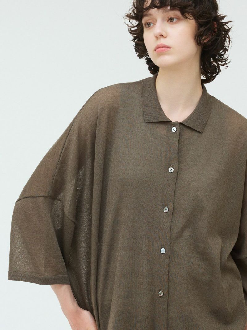 mizuiro ind ワイドニットシャツ(508193311) | ミズイロインド