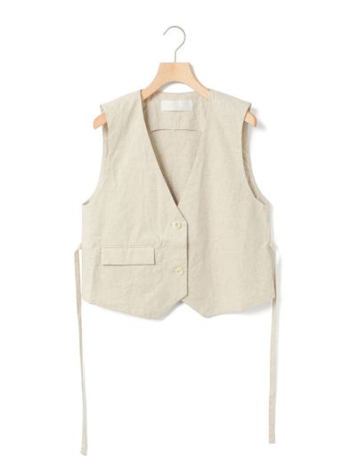 mizuiro ind リネンショートベスト｜ MARcourt ONLINE STORE