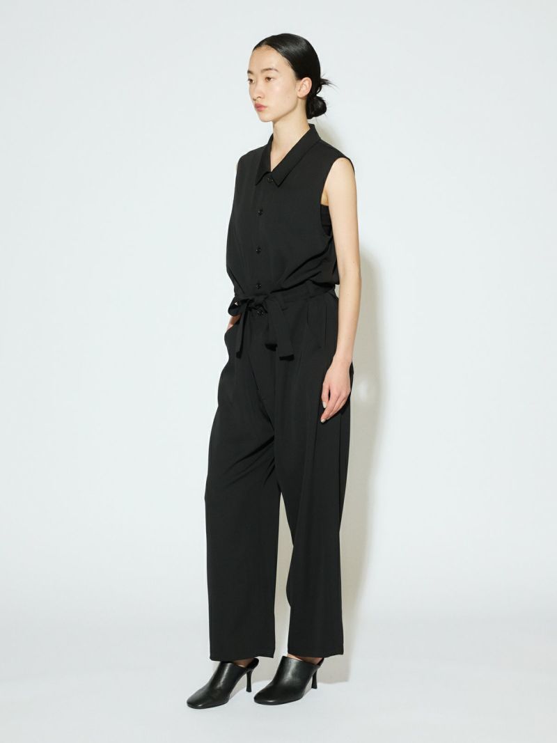 MIDIUMISOLID Vネックオールインワン 【ブラック】 MIDIUMISOLID for Ladies Vネックオールインワン｜ MARcourt