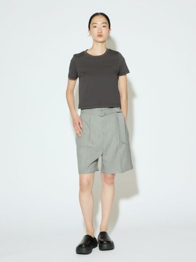MIDIUMISOLID for Ladies ハイウエストベルト付きショーツ