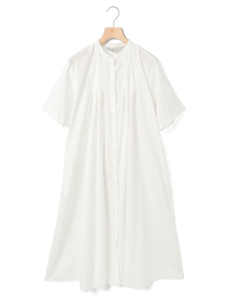 【美品】midiumi スタンドカラータックワンピース MidiUmi ハーフスリーブタックワンピース｜ MARcourt ONLINE