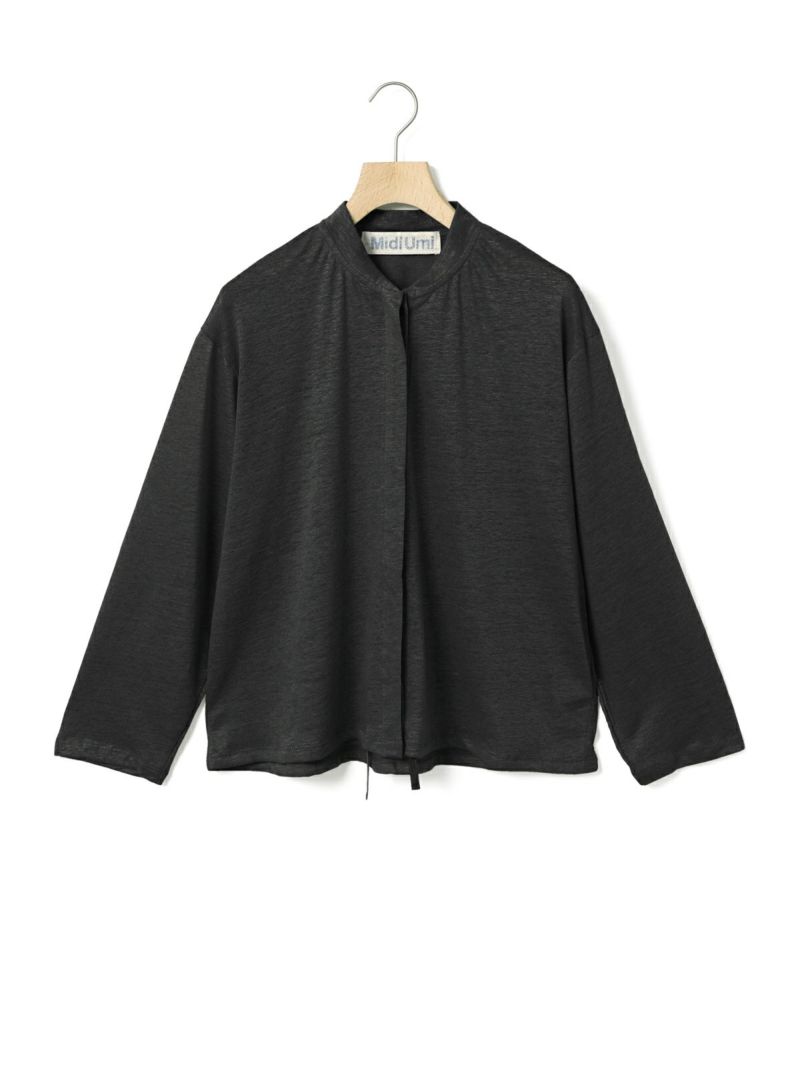 MidUmi リネン 長袖カーディガン ホワイト MidiUmi リネン巾着カーディガン｜ MARcourt ONLINE STORE