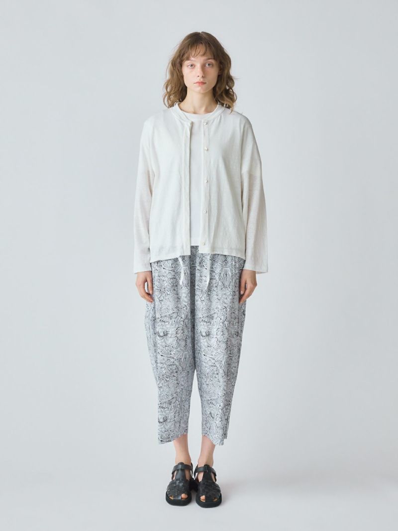 MidUmi リネン 長袖カーディガン ホワイト MidiUmi リネン巾着カーディガン｜ MARcourt ONLINE STORE