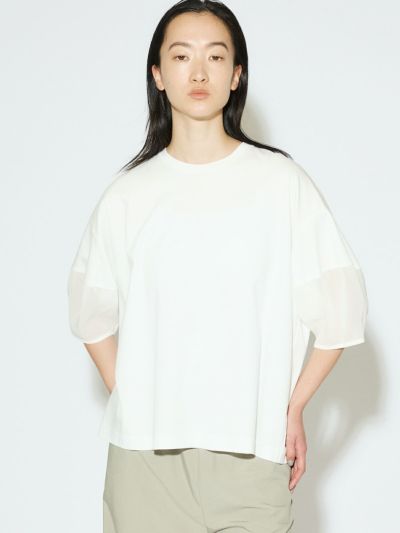 MIDIUMISOLID for Ladies シアースリーブコンシャスT