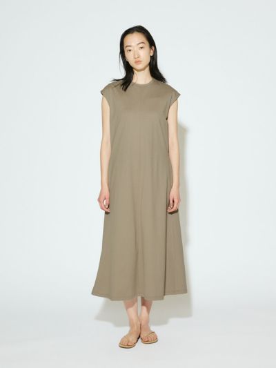 MIDIUMISOLID for Ladies サイドタックフレアワンピース