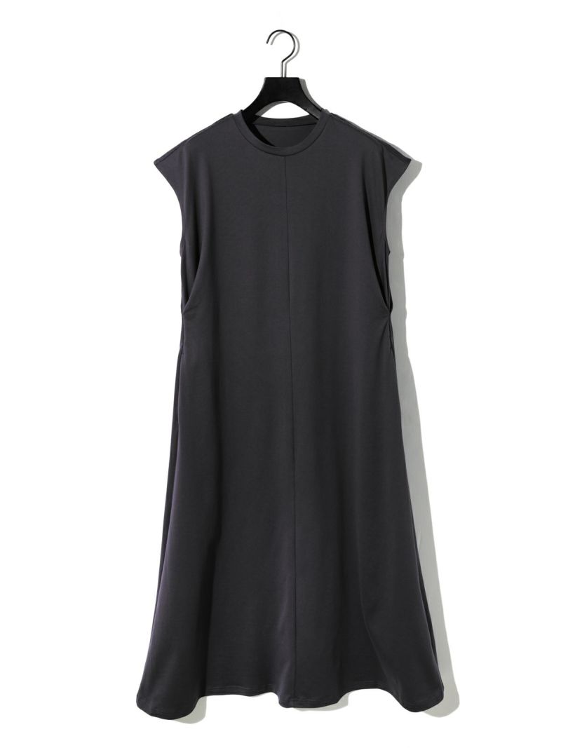 MIDIUMISOLID for Ladies サイドタックフレアワンピース