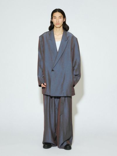 MIDIUMISOLID Men’s ベルト付きワイドスラックス