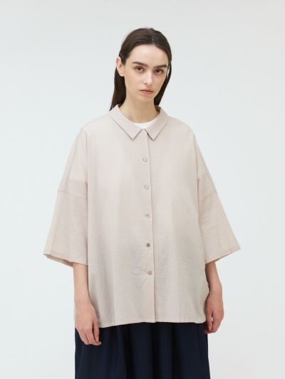 mizuiro ind リップルワイドシャツ