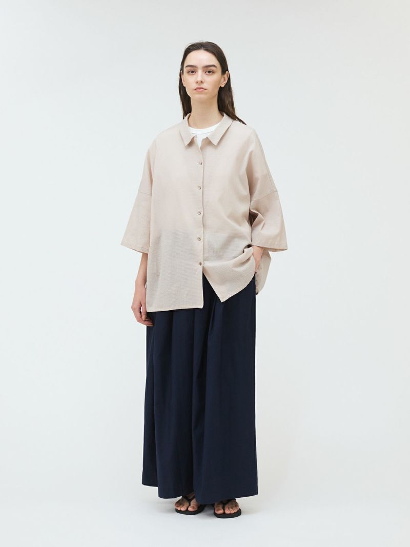 ブランド通販 mizuiro STORE ONLINE MARcourt リップルワイドシャツ｜ ind トップス