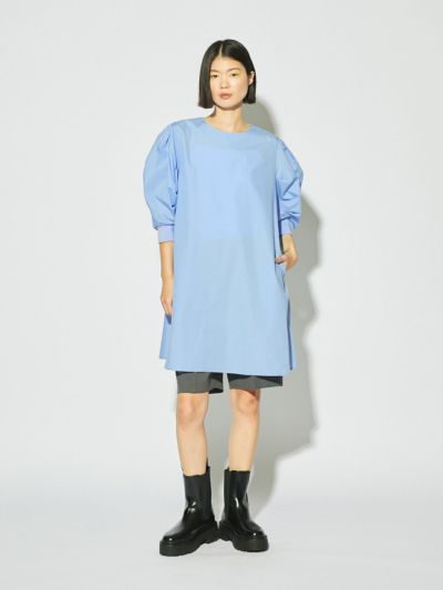 MIDIUMISOLID for Ladies バックスリットボリュームスリーブチュニック
