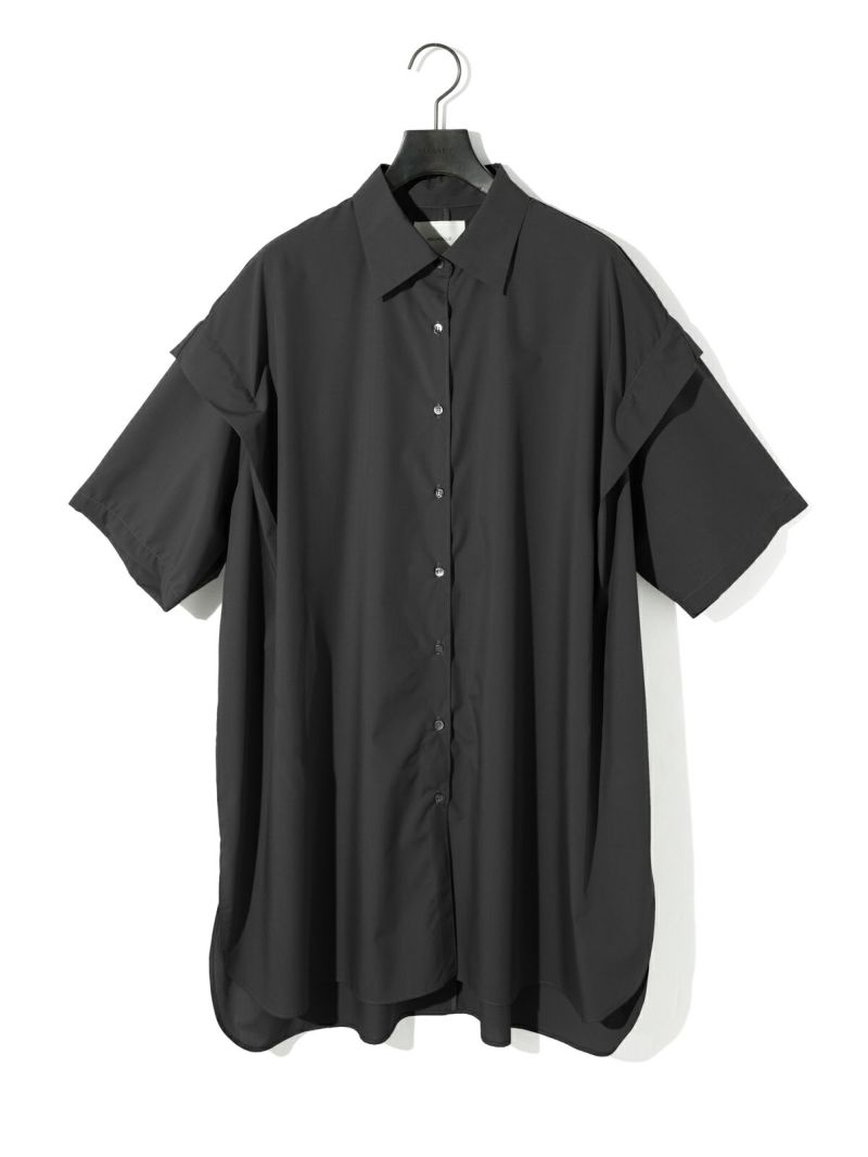 MIDIUMISOLID for Ladies タックショルダーワイドシャツ