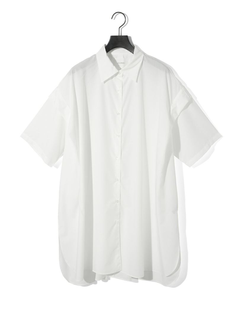 MIDIUMISOLID for Ladies タックショルダーワイドシャツ