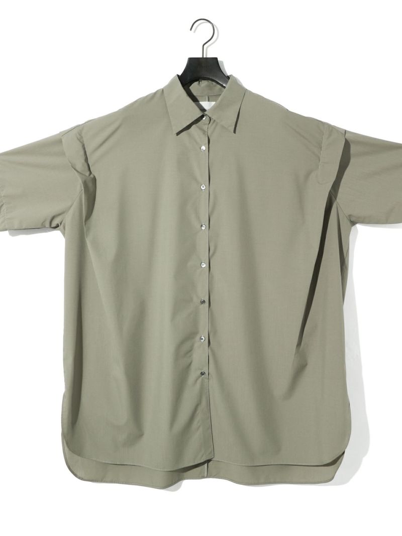 MIDIUMISOLID for Ladies タックショルダーワイドシャツ