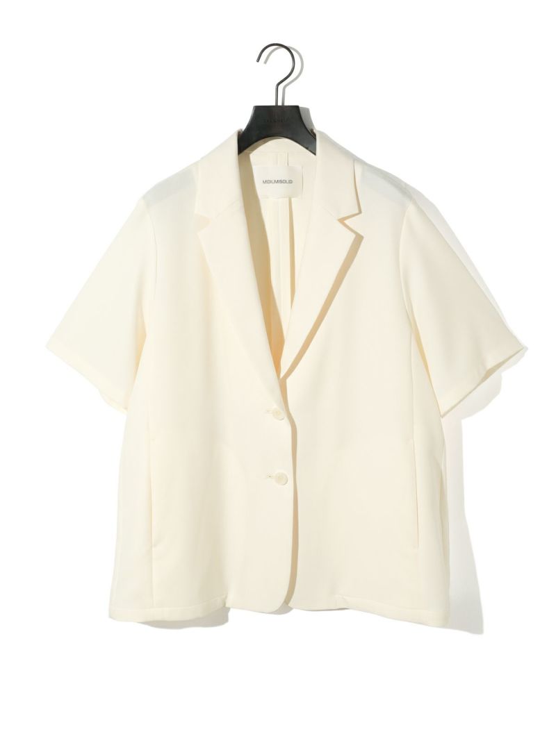美品 MIDIUMISOLID ライトワイドジャケット テーラード ダブル MARcourt｜MIDIUMISOLID for Ladies ライトワイドジャケット