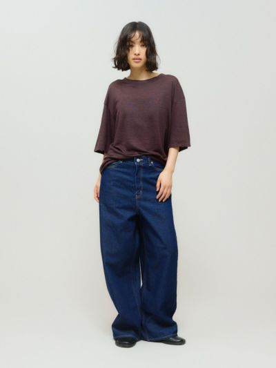 MIDIUMISOLID for Ladies バレルレッグワイドデニム