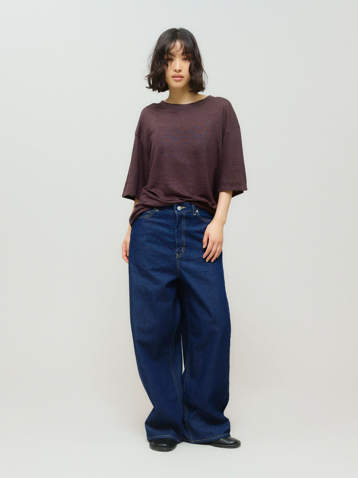 バレルレッグワイドデニム