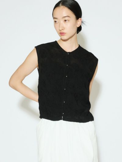 MIDIUMISOLID for Ladies カットジャカードレースベスト