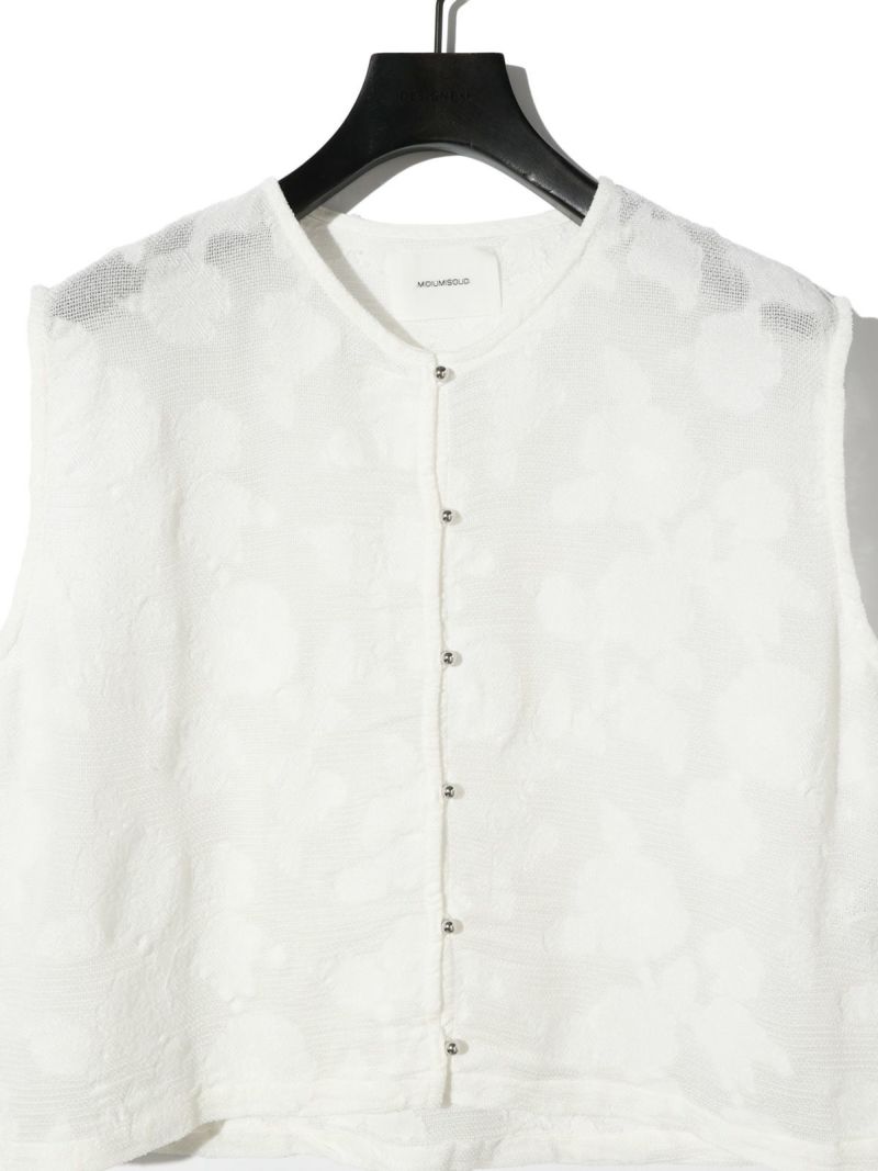 MIDIUMISOLID for Ladies カットジャカードレースベスト