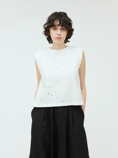 mizuiro ind パンチングノースリーブプルオーバー