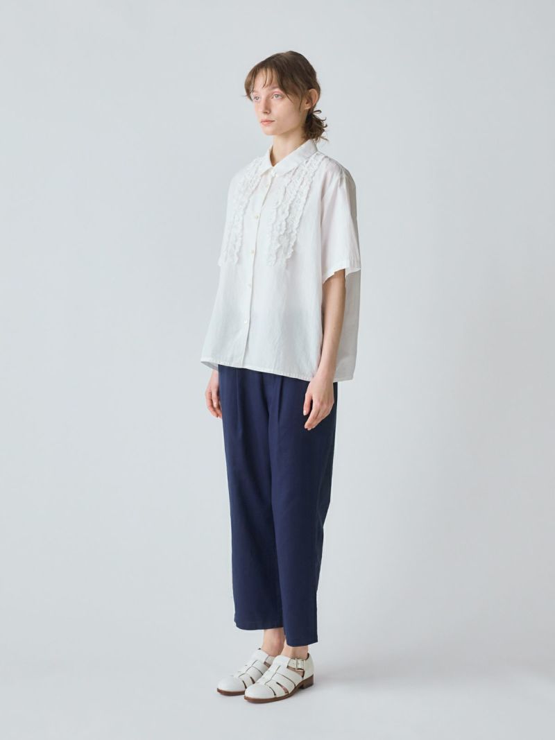 MIDIUMI（ミディウミ） フリルショートシャツ 30％OFF】MIDIUMI（ミディウミ） フリルショートシャツ｜ROCOCO