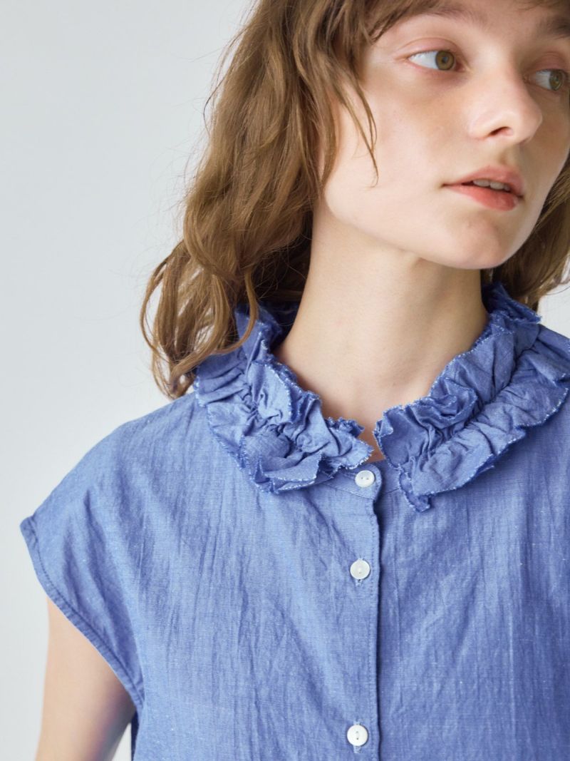 みーページ MidiUmi ボリュームフリルカラーシャツ｜ MARcourt ONLINE STORE