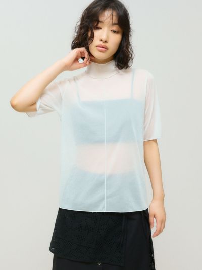 MIDIUMISOLID for Ladies メローシアーハーフスリーブインナー