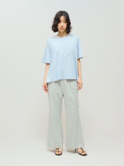 MIDIUMISOLID for Ladies センタープレスフレアパンツ