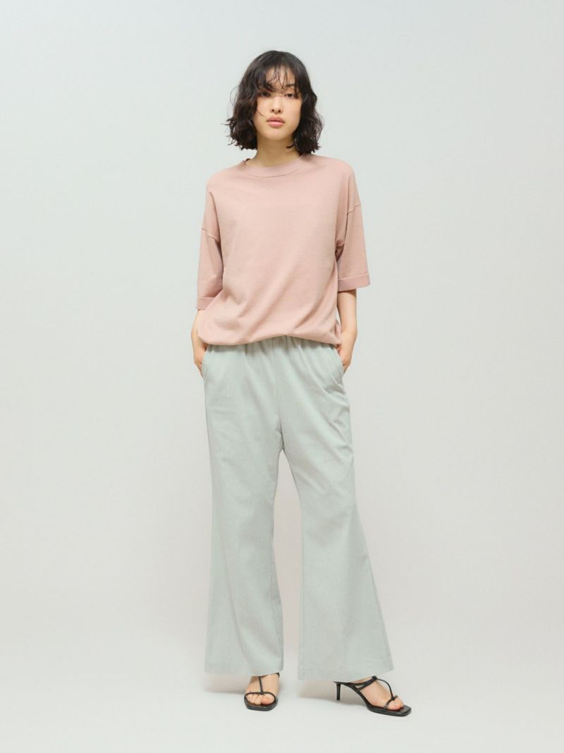 MIDIUMISOLID パンツ タイダイプリントパンツ レディース MIDIUMISOLID for Ladies ストレッチストレートパンツ