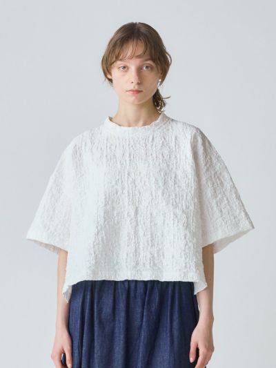 MidiUmi ジャカードショートプルオーバー