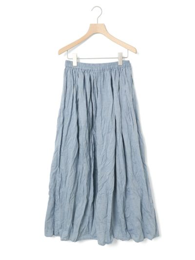 MidiUmi シャンブレーギャザースカート