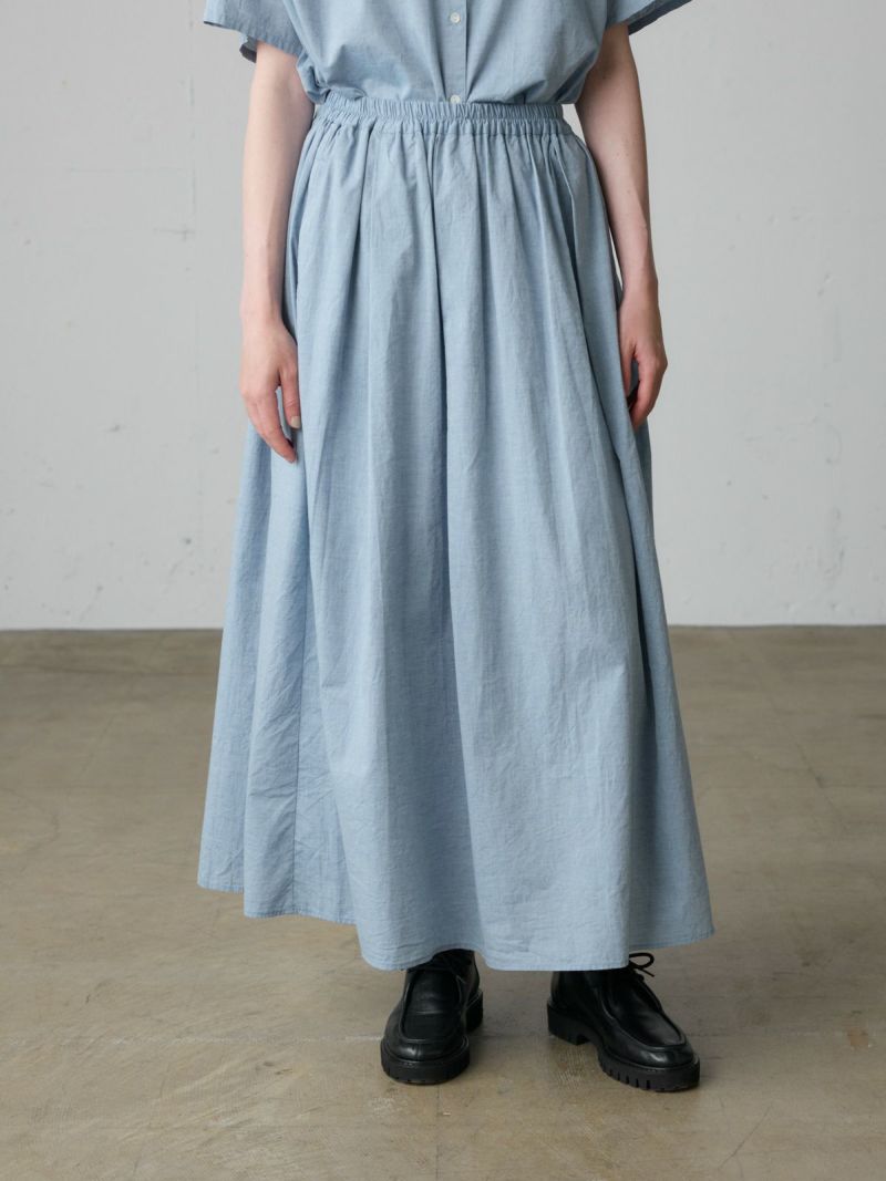 MidiUmi シャンブレーギャザースカート｜ MARcourt ONLINE STORE