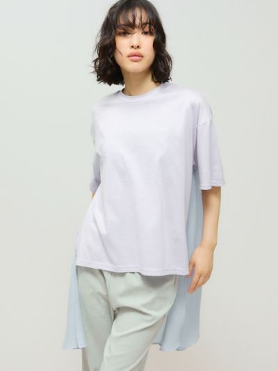 MIDIUMISOLID for Ladies ウーブンコンビネーションT