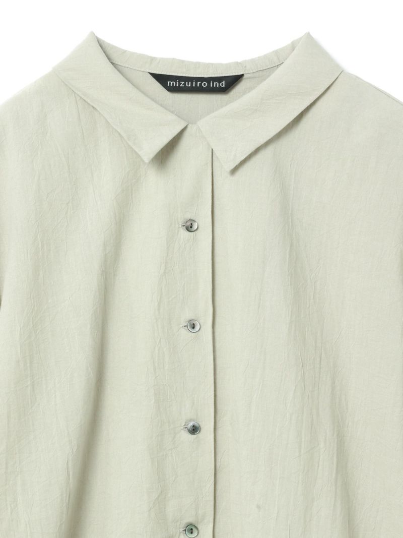 mizuiro-ind ホワイトリネンシャツ 半袖 楽天市場】【SALE 20%OFF】[2-230110]mizuiro ind(ミズイロ