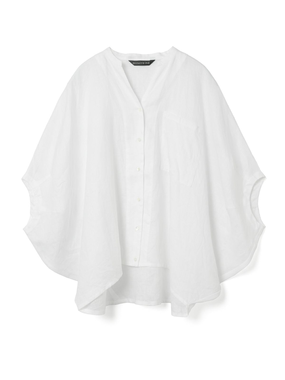 mizuiro ind リネンスタンドカラーコクーンシャツ｜ MARcourt ONLINE 