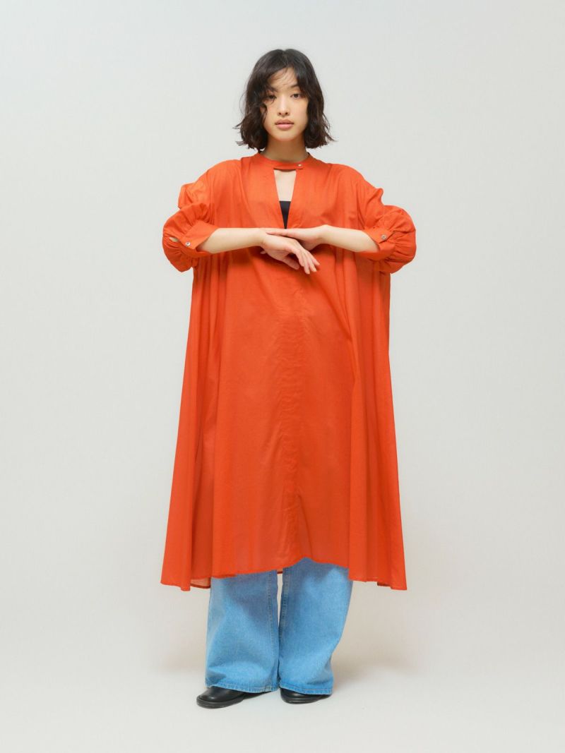 MIDIUMISOLID for Ladies スタンドカラースキッパーシャツ MARcourt｜MIDIUMISOLID for Ladies スタンドカラースキッパー