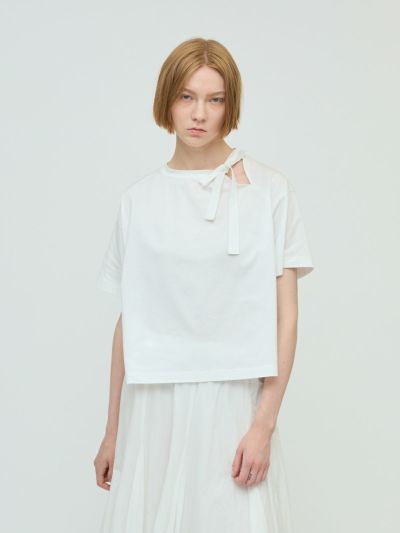 mizuiro ind リボンカラーTシャツ