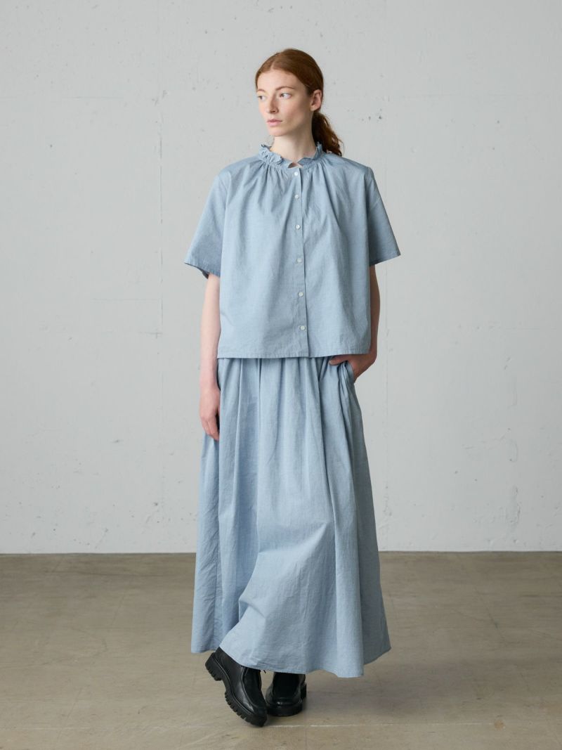 MidiUmi シャンブレーフリルシャツ｜ MARcourt ONLINE STORE