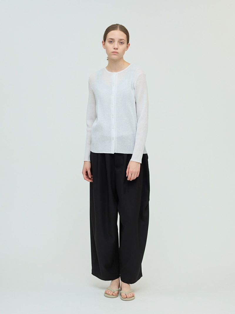 mizuiro ind クルーネックリブカーディガン｜ MARcourt ONLINE