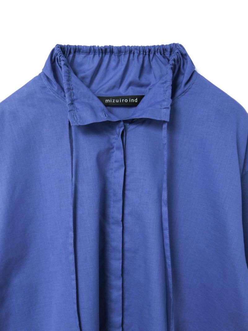 mizuiro ind ギャザースタンドカラーシャツ｜ MARcourt ONLINE