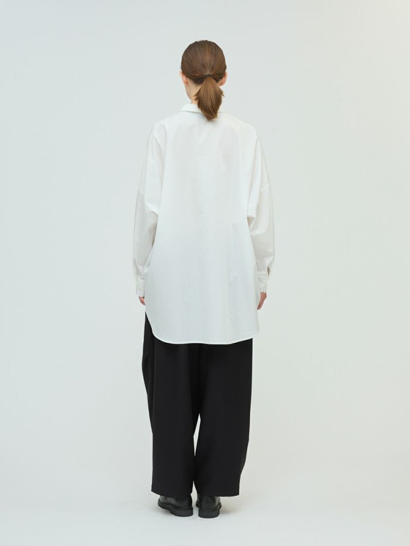 mizuiro ind ホワイト 長袖チュニック mizuiro ind ワイドチュニックシャツ｜ MARcourt ONLINE STORE
