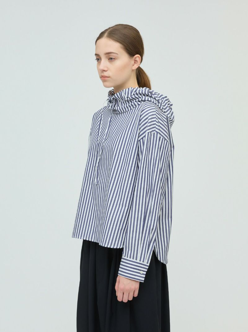 ◆新品◆タグ付き◆ミズイロインドmizuiroind フーデッドシャツ ブルー 楽天市場】mizuiro ind [ミズイロ インド] stripe hooded shirt