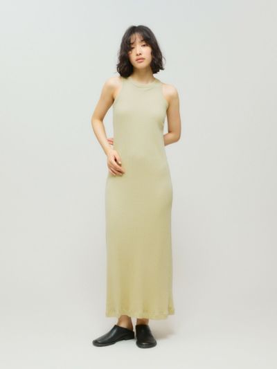 MIDIUMISOLID for Ladies パットリブワンピース