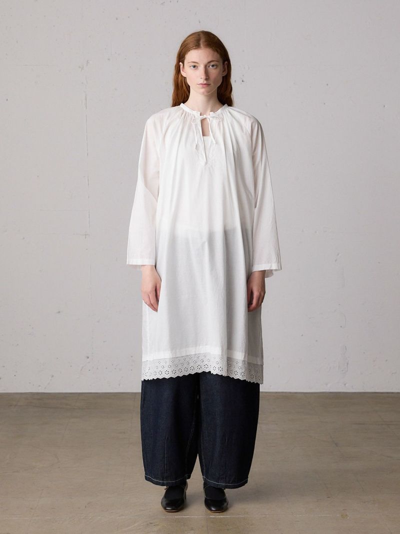 MIDIUMISOLID 日本製　オープンカラー半袖ロングブラウスワンピース ワンピース・チュニック｜ MARcourt ONLINE STORE - マーコート
