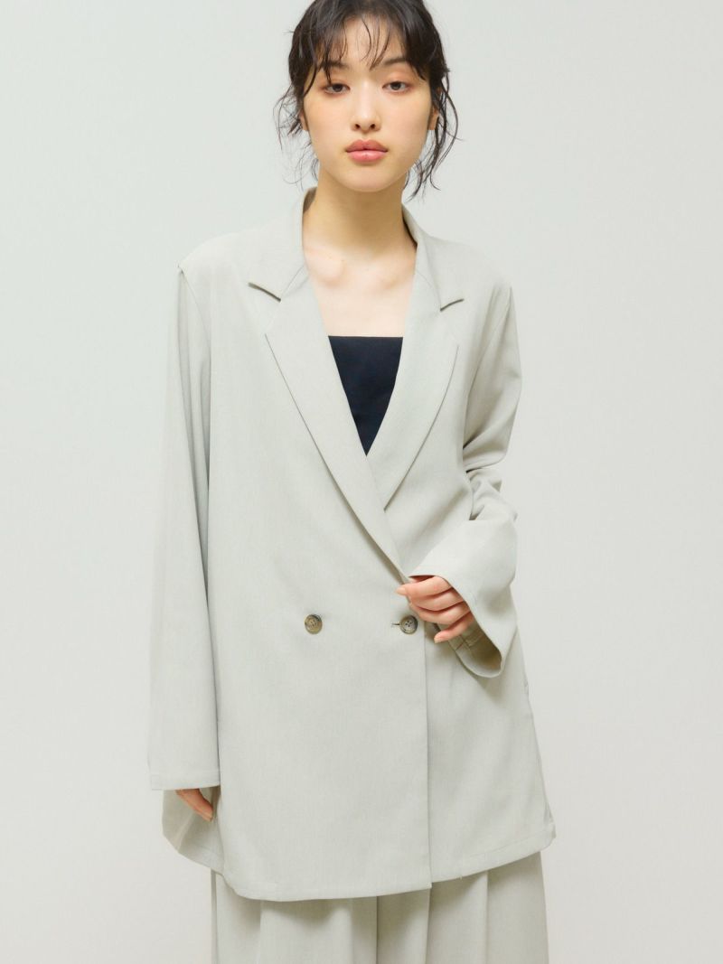 SALE品!MIDIUMISOLID(ミディウミソリッド)ライトワイドジャケット ミディウミソリッド MIDIUMISOLID MIDIUMISOLID for Ladies