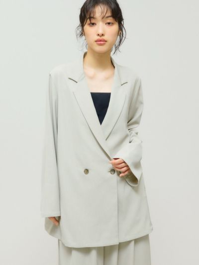 MIDIUMISOLID for Ladies ダブルブレストライトジャケット