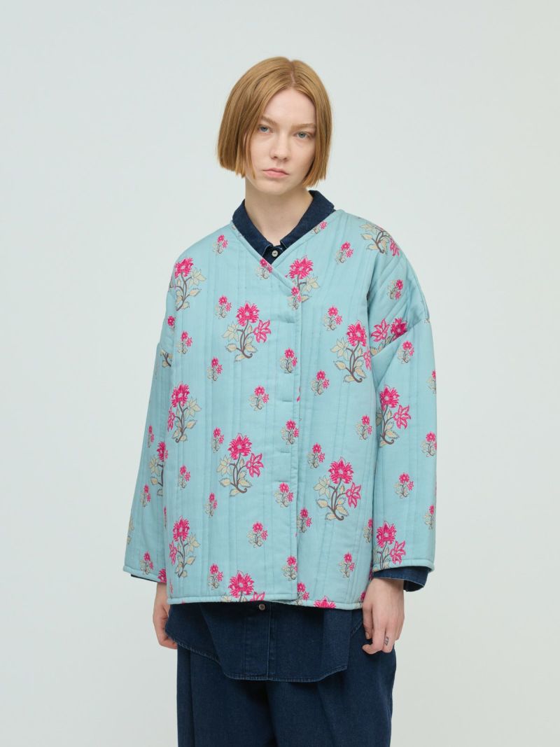 【mizuiro ind】2023年AW インディアンプリントキルトジャケット mizuiro ind indian print quilt JK | CoCo Cuore
