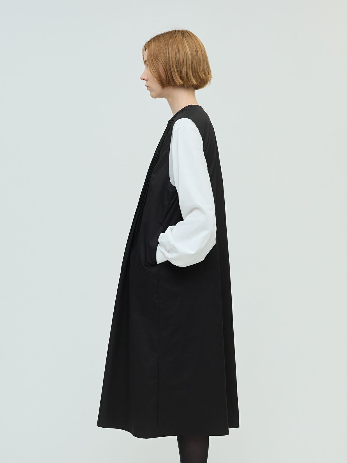 mizuiro ind クルーネックピンタックワンピース｜ MARcourt ONLINE  